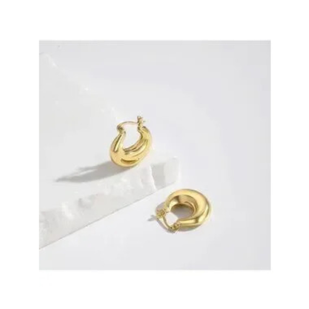 Gold 14k Gold Plated Huggie Hoop Earrings